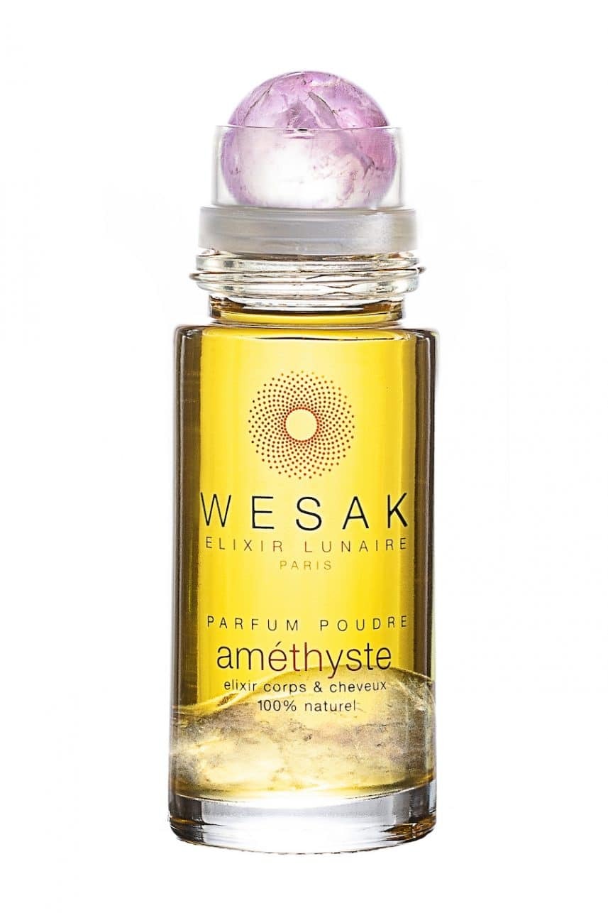 AMÉTHYSTE ÉLIXIR LUNAIRE PARFUM POUDRÉ | 50ML - Wesak Paris élixir lunaire aux cristaux semi-précieux - Lithocosmétique naturelle